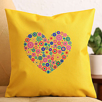 Colourful Heart Cushion:Personalised Cushions to USA