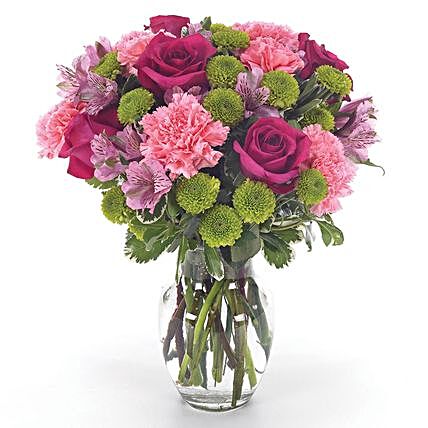 Graceful Assorted Flowers Vase Arrangement