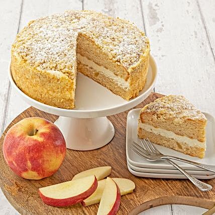 Irresistible Caramel Apple Cake:Send Bhai Dooj Cakes to USA