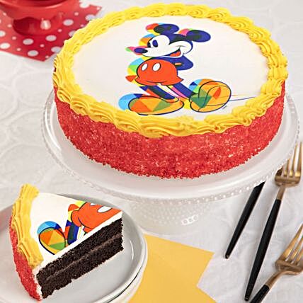 Mickey Mouse Chocolate Cake:Send Bhai Dooj Cakes to USA