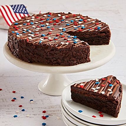 Tempting Chocolate Brownie Cake:Send Bhai Dooj Cakes to USA