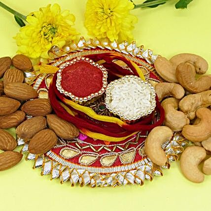 Bhai Dooj Thali And Dry Fruits