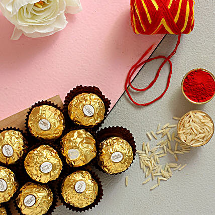 Bhai Dooj Wishes Ferrero Rocher Combo:Send Bhai-Dooj Chocolates to USA