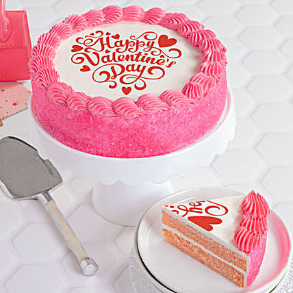Pretty In Pink Valentines Day Cake:Cake Delivery in USA