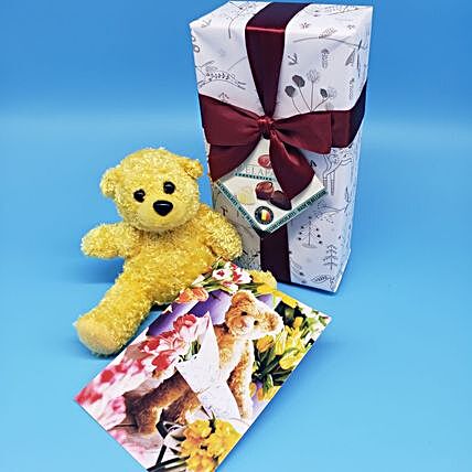 V Day Special Teddy And Assorted Truffles
