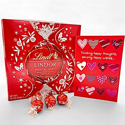 Valentines Greetings With Lindt Lindor:Chocolate Delivery in USA