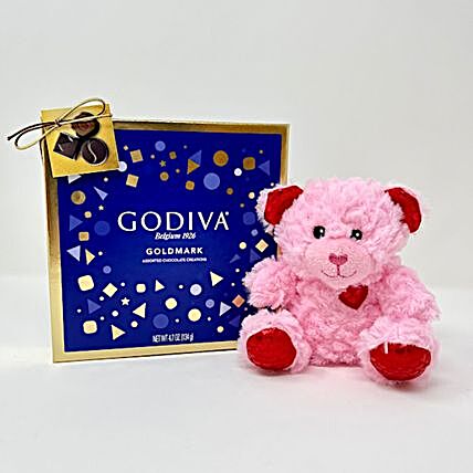 Valentines Special Chocolates And Teddy:Chocolate Delivery in USA