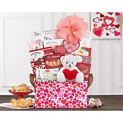 Happy Valentines Day Sweet Treats And Teddy
