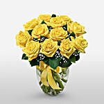 12 Long Stem Yellow Roses