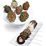 Christmas Chocolate Covered Strawberries And Oreo Cookies