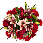 Shades Of Red White Pink Bouquet
