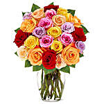 Shades Of Love 24 Rainbow Roses Bouquet