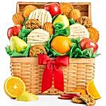 Juicy Fruits And Cookies Basket