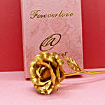 Gold Foil Rose With A Message