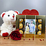 Personalized Chocolates Box With Teddy