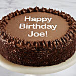 Personalized Double Chocolate Cake Happy Birthday