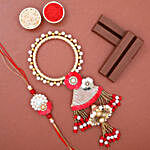 Pearl Lumba Rakhi Set N KitKat Chocolates