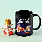 Lord Ganesha Idol And Black Diwali Mug