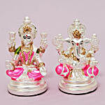 Diwali Sweets With Silver Plated Lakshmi Ganesha Idols