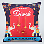 Personalised Diwali Elephant Cushion