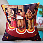 Personalised Red Happy Diwali Cushion