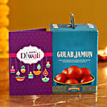 Gulab Jamun With Diwali Card