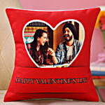 Personalised Valentine Day Red Cushion Hand Delivery