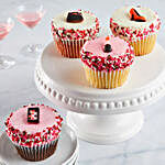 V Day Jumbo Cupcakes With Personalised Greeting Card