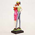 Lovely Tall Couple With Basket Figurine