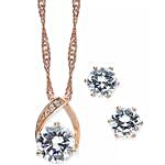 Crystal Pendant And Earrings Gift Set