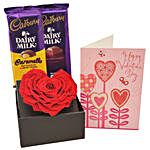 Dairy Milk Chocolates And Forever Rose