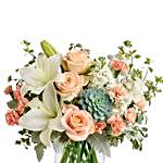 Charming Mixed Flowers Vase Arrangement