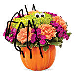 Exclusive Assorted Flowers Pumpkin Vase Arrangement