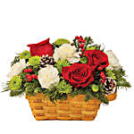 Exotic Assorted Flowers Basket Arrangement