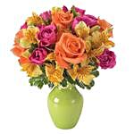 Blissful Assorted Flowers Vase Arrangement