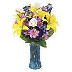 Delightful Assorted Flowers Vase Arrangement
