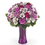 Heavenly Assorted Flowers Vase Arrangement