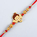 Long Trunk Bal Ganesha Pearl Rakhi For Kids