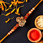 Hanuman Rudraksha Pearl Rakhi And Healthy Almonds