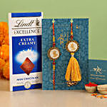 Silver Coin Premium Lumba Rakhi Set With Lindt