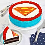 Superman Theme Chocolate Cake