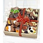Belgian Chocolate Covered Dried Fruit Wooden Tray