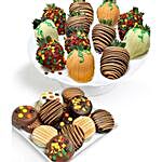 Fall Chocolate Covered Strawberries And Oreo Cookies
