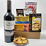 Christmas Bliss Tasty Treats And Red Wine Hamper