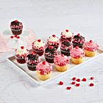 Mini Valentines Day Cupcakes 12 Pcs