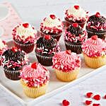 Mini Valentines Day Cupcakes 12 Pcs