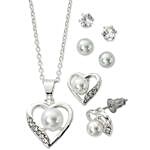 Heart Necklace Set And Chocolates Hamper