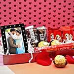 Happy V Day Chocolates And Personalised Photo Frame