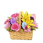 Easter Egg Floral Basket