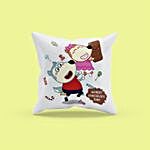 Wolfoo And Lucy Chocolate Day Pillow